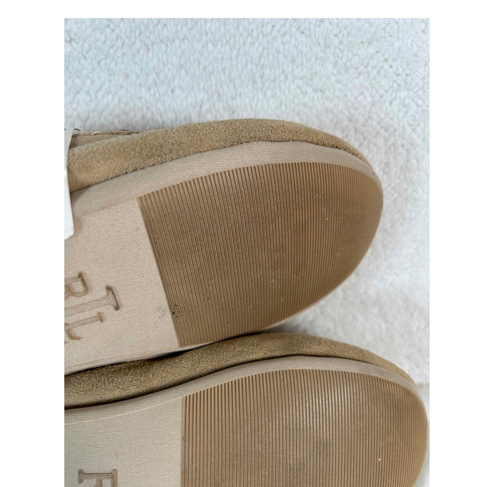 Lauren Ralph Lauren RL121 Wheat Suede Faux Fur Moccasin Slippers Women L 8-9 NEW - Picture 10 of 12